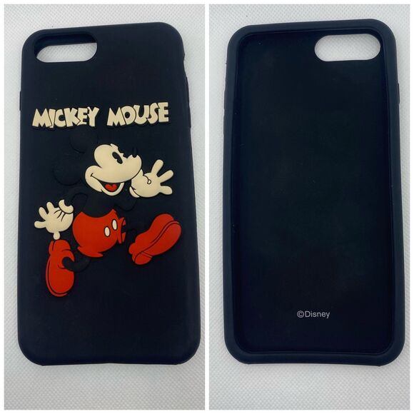 MICKEY MOUSE‎ RUNNING Black Phone Case 3D silicone iPhone 678 Plus - Picture 1 of 7